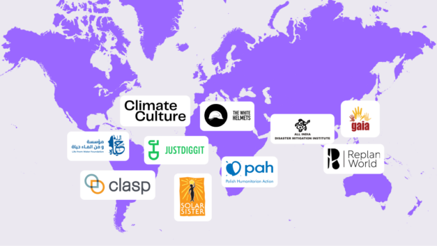 Map shows ten of the thirty NGOs from all over the world.